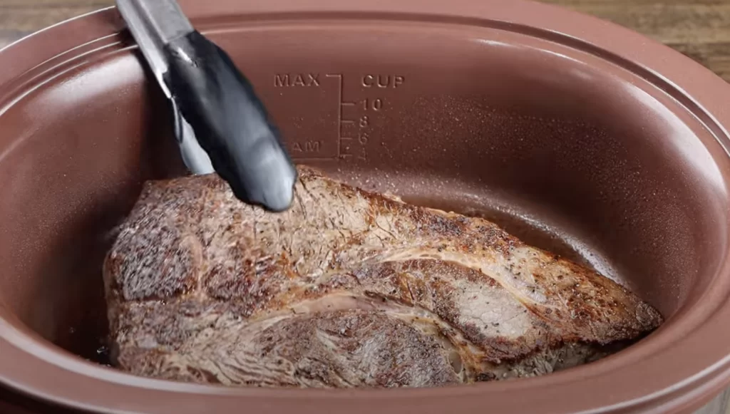 Searing the chuck roast